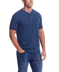 Weatherproof Vintage Men's Short Sleeve Melange Henley Shirt