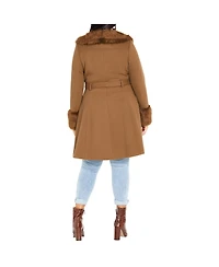 City Chic Plus Make Me Blush Coat