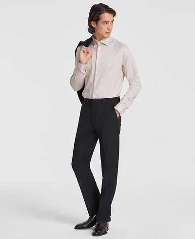 Calvin Klein Men's Slim-Fit Wool-Blend Stretch Suit Pants