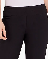 Ruby Rd. Petite Mid-Rise Pull-On Straight Solar Millennium Tech Ankle Pants