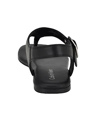 Calvin Klein Women's Moraca Buckle T-Strap Flat Sandals