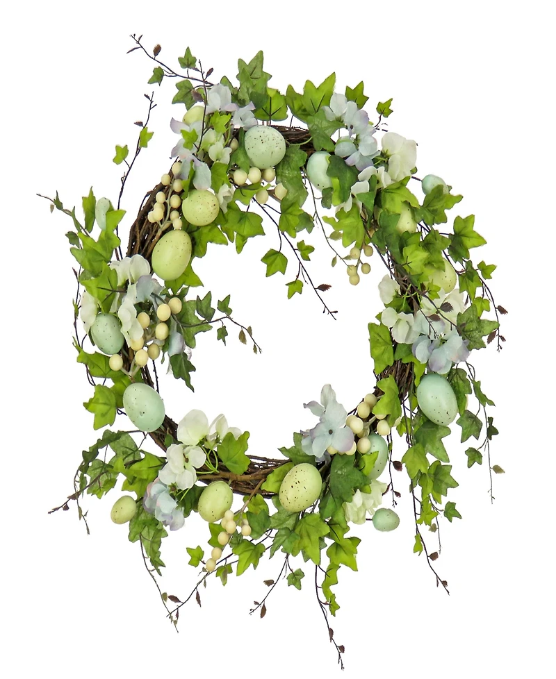 National Tree Company 22" Ivy and Eggs Easter Wreath