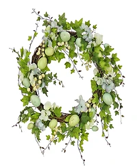 National Tree Company 22" Ivy and Eggs Easter Wreath
