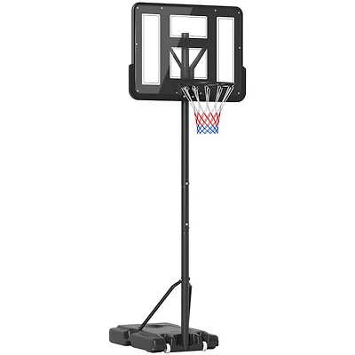 Soozier Portable Basketball Hoop, Adult Sized, 5.2-10' Adjustable Height
