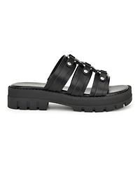 Nine West Women's Cazz Strappy Lug Sole Casual Sandals