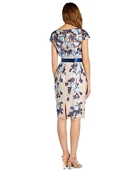 Adrianna Papell Embroidered Sheath Dress