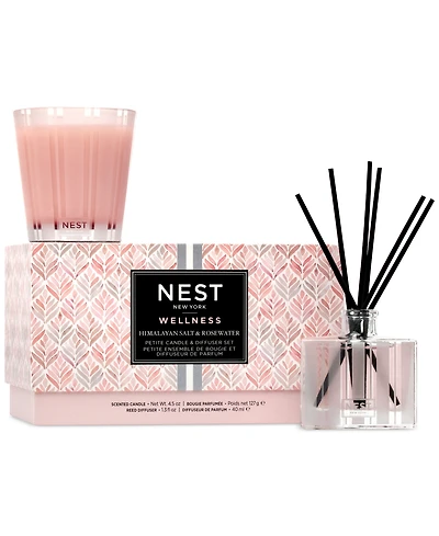 Nest New York 2-Pc. Himalayan Salt & Rosewater Petite Candle & Diffuser Set