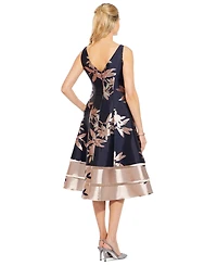 Adrianna Papell Jacquard A-Line Dress