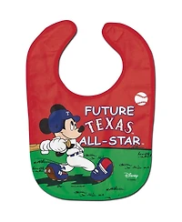 Baby Boys and Girls Wincraft Texas Rangers Disney Mickey All Pro Baby Bib