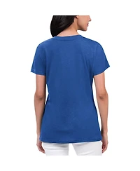 Women's G-iii 4Her by Carl Banks Royal Distressed Daniel Suarez Key Move V-Neck T-shirt