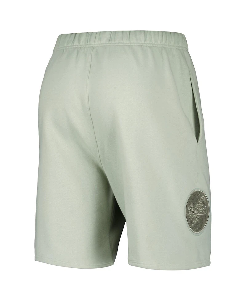 Men's Pro Standard Light Green Los Angeles Dodgers Neutral Fleece Shorts