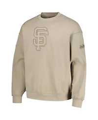 Men's Pro Standard Pewter San Francisco Giants Neutral Drop Shoulder Pullover Sweatshirt