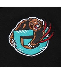 Men's Mitchell & Ness Black Distressed Vancouver Grizzlies Hardwood Classics Team Og 2.0 Vintage-Like Logo Fleece Pullover Hoodie