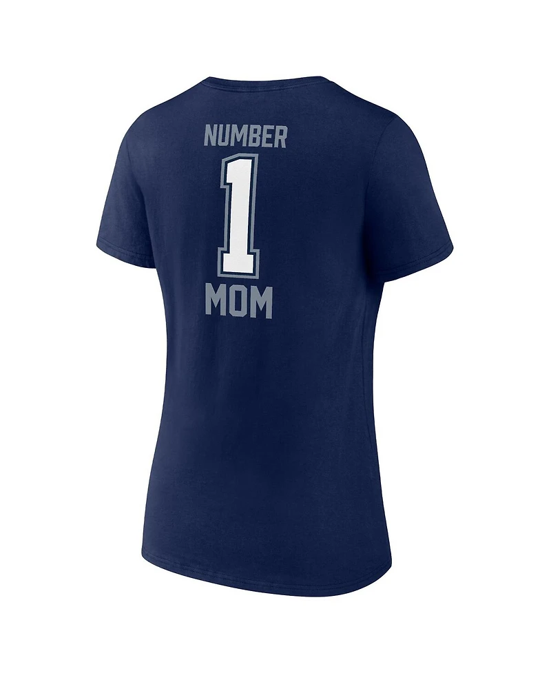 Women's Fanatics Navy Dallas Cowboys Mother's Day V-Neck T-shirt