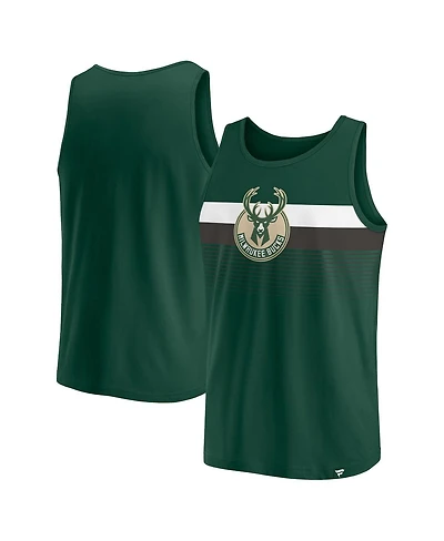 Men's Fanatics Hunter Green Milwaukee Bucks Wild Game Tank Top