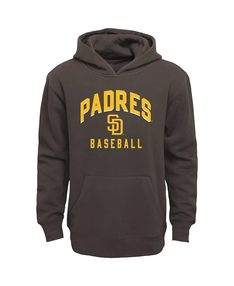 Baby Boys and Girls Brown, Heather Gray San Diego Padres Play by Pullover Hoodie Pants Set