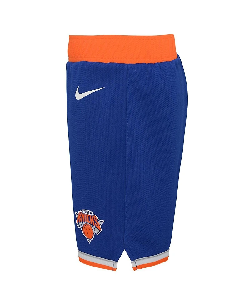 Toddler Boys and Girls Nike Blue New York Knicks Icon Replica jersey Shorts