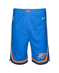 Big Boys and Girls Nike Blue Oklahoma City Thunder Swingman Performance Shorts – Icon Edition