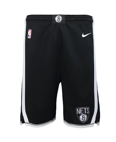 Big Boys and Girls Nike Black Brooklyn Nets Swingman Performance Shorts – Icon Edition