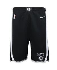 Big Boys and Girls Nike Black Brooklyn Nets Swingman Performance Shorts – Icon Edition