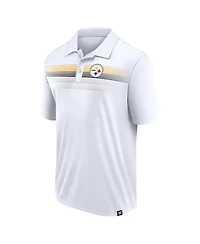 Men's Fanatics White Pittsburgh Steelers Victory For Us Interlock Polo Shirt