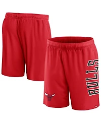 Men's Fanatics Red Chicago Bulls Post Up Mesh Shorts
