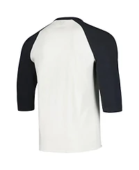 Men's '47 Brand Cream Chicago White Distressed Sox City Connect Crescent Franklin Raglan Three-Quarter Sleeve T-shirt