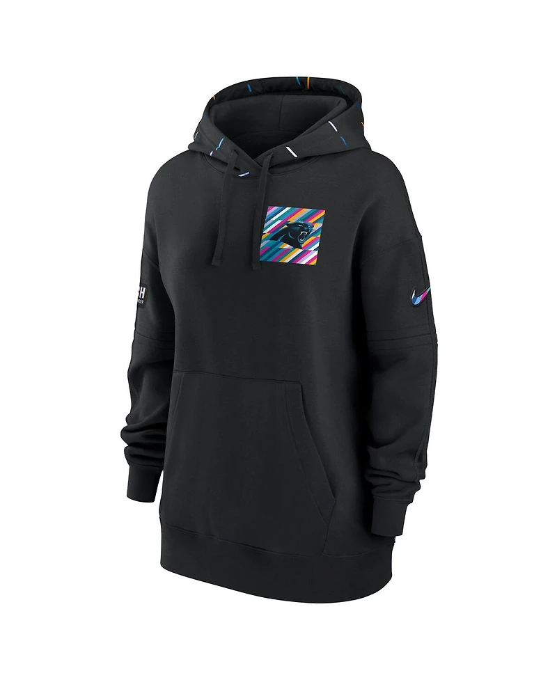 Women's Nike Black Carolina Panthers 2023 Nfl Crucial Catch Club Pullover Hoodie