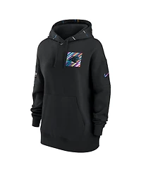 Women's Nike Black Carolina Panthers 2023 Nfl Crucial Catch Club Pullover Hoodie