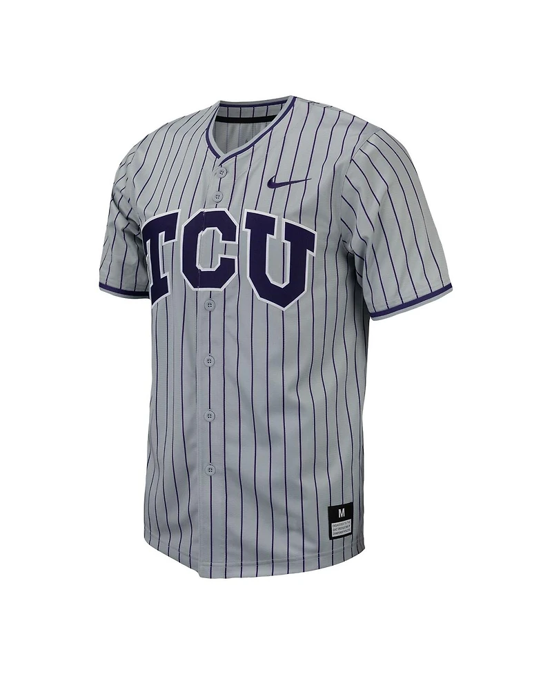 Nike Men's Tcu Horned Frogs Pinstripe Replica Baseball Jersey