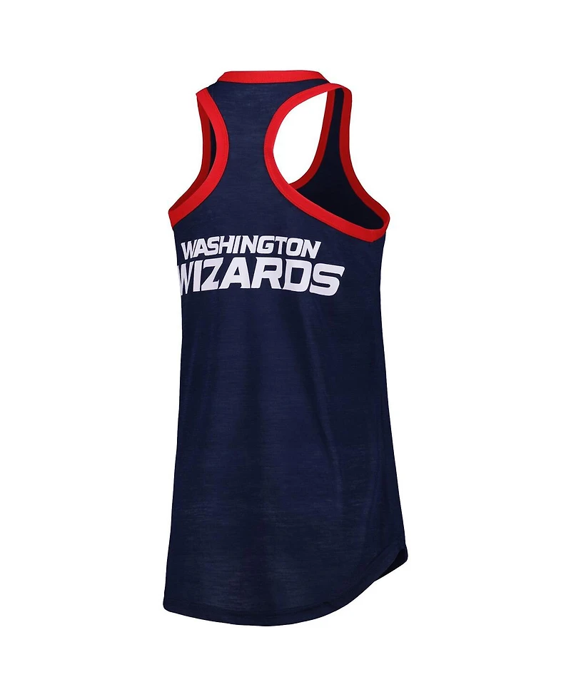 Women's G-iii 4Her by Carl Banks Navy Washington Wizards Showdown Scoop-Neck Racerback Tank Top