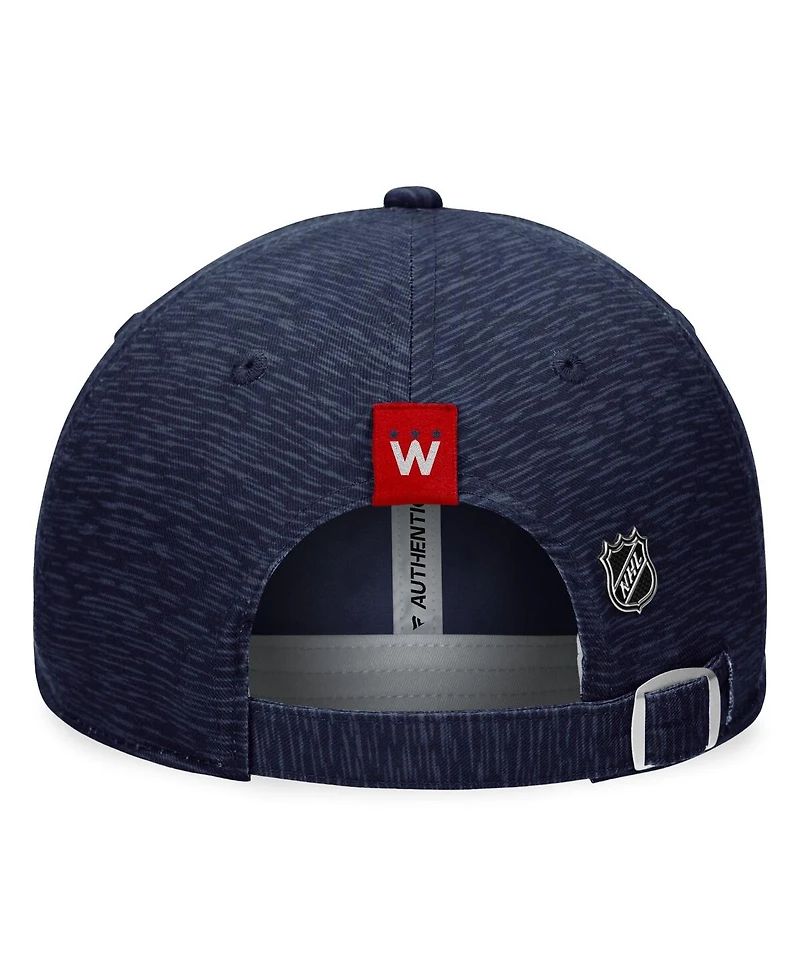 Men's Fanatics Navy Washington Capitals Authentic Pro Road Adjustable Hat