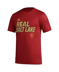Men's adidas Red Real Salt Lake Team Jersey Hook Aeroready T-shirt