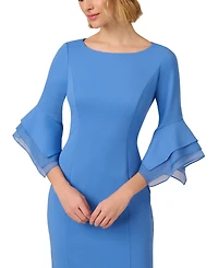 Adrianna Papell Women's Tiered-Cuff 3/4-Sleeve Sheath Dress