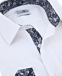 Tayion Collection Men's Solid Dress Shirt