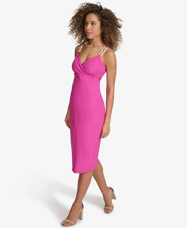 Siena Women's Embellished-Strap Midi A-Line Dress | MainPlace Mall