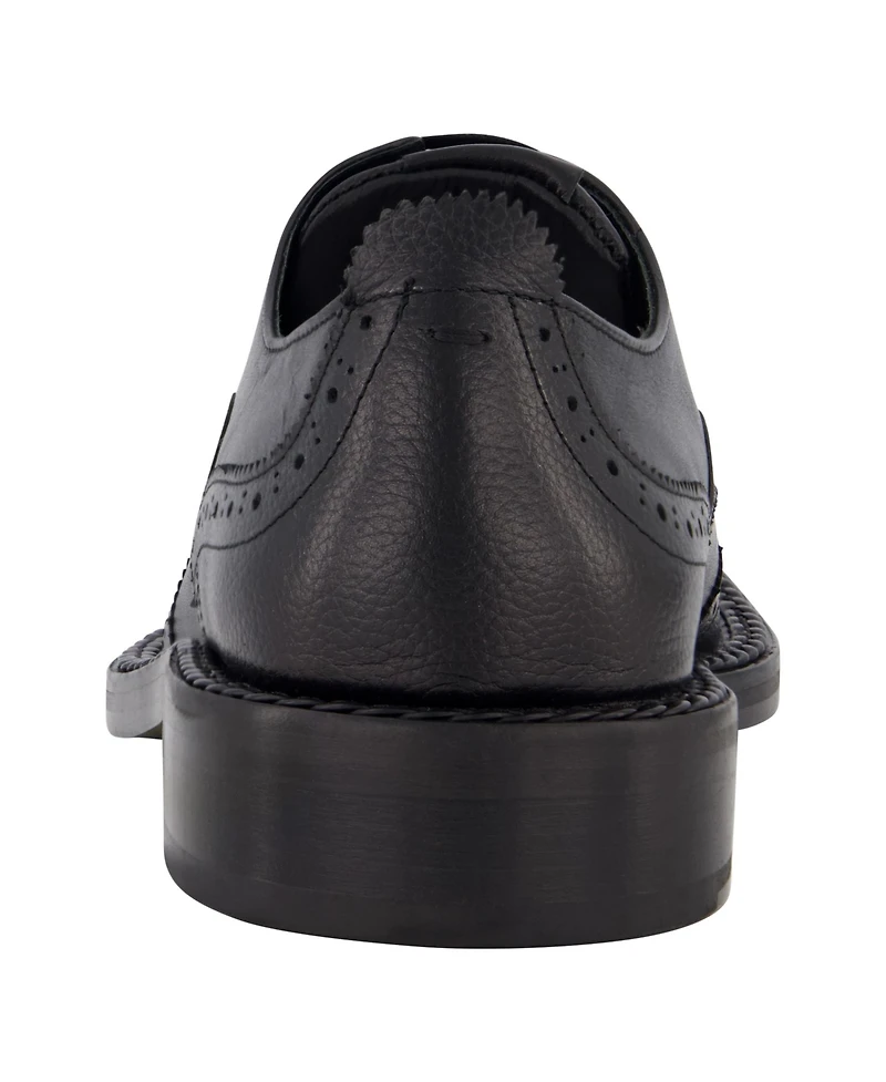 Karl Lagerfeld Paris Men's White Label Leather Wingtip Dress Shoes