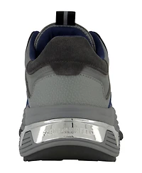 Karl Lagerfeld Paris Men's Chunky Two Tone Sole Leather Sneakers