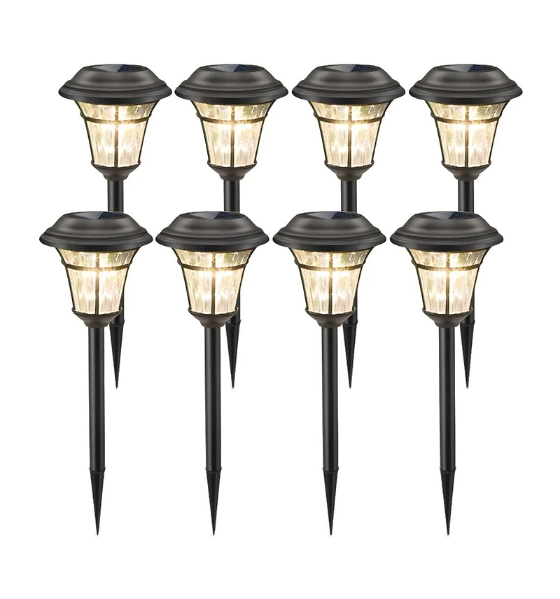 Maggift Solar Garden Path Lights 8-Pack Led Waterproof Outdoor Patio Yard Landscape