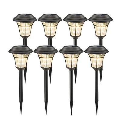 Maggift 8 Pack Outdoor Solar Path Lights Waterproof