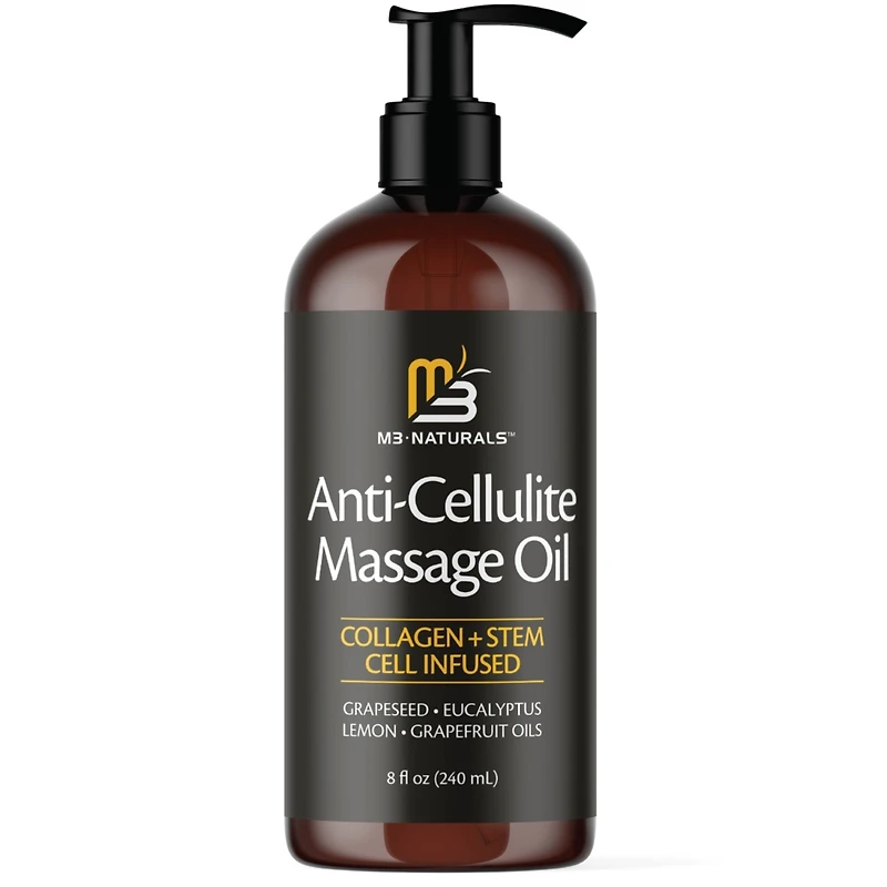 M3 Naturals Anti-Cellulite Massage Oil, Grapefruit & Lemon | 8oz
