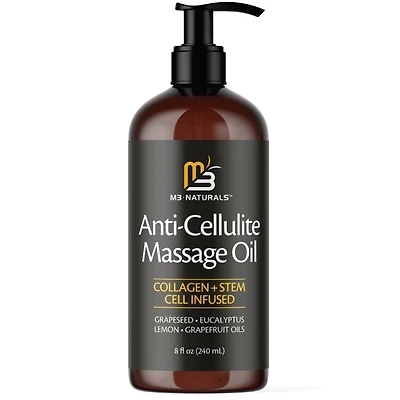M3 Naturals Anti-Cellulite Massage Oil, Grapefruit & Lemon | 8oz