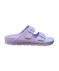 Andrew By Stevens Comfort Slides Double Buckle Adjustable Scooby Flat Sandals