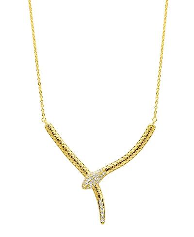 Adornia 14K Gold-Plated Crystal Wrap Snake Necklace