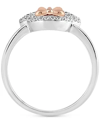Disney Wonder Fine Jewelry Diamond Minnie Mouse Silhouette Ring (1/6 ct. t.w.) in Sterling Silver & Rose Gold-Plate