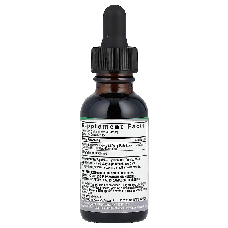 Nature's Answer Horsetail Extract Alcohol-Free 2 000 mg - 1 fl oz (30 ml)