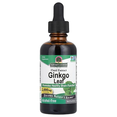 Nature's Answer Ginkgo Leaf Fluid Extract Alcohol-Free - 2 fl oz (60 ml)