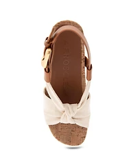 Aerosoles Women's Miki Open Toe Buckle Wedge Sandals