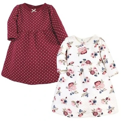 Hudson Baby Baby Girls Two Piece Set Of Long Sleeve Dresses