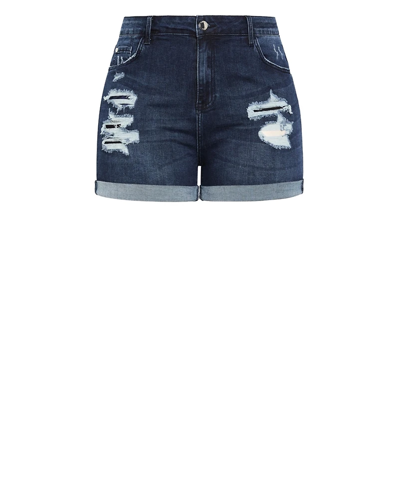 City Chic Plus Ripped Love Short